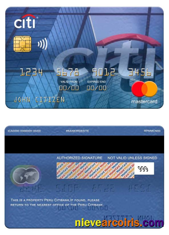 Peru Citibank mastercard